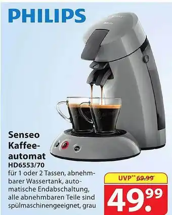 Famila Nord Ost Senseo kaffeeautomat hd6553-70 philips Angebot