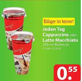 Famila Nord Ost Jeden tag cappuccino oder latte macchiato Angebot