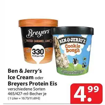 Famila Nord Ost Ben & jerry's ice cream oder breyers protein eis Angebot