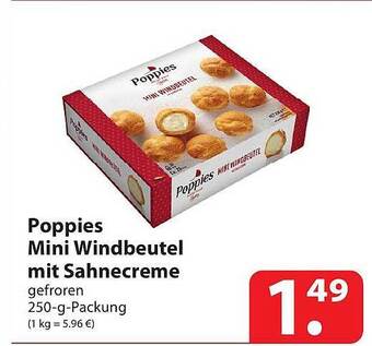 Famila Nord Ost Poppies mini windbeutel mit sahnecreme Angebot