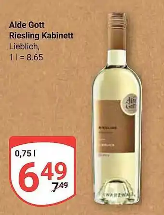 Globus Alde gott riesling kabinett Angebot