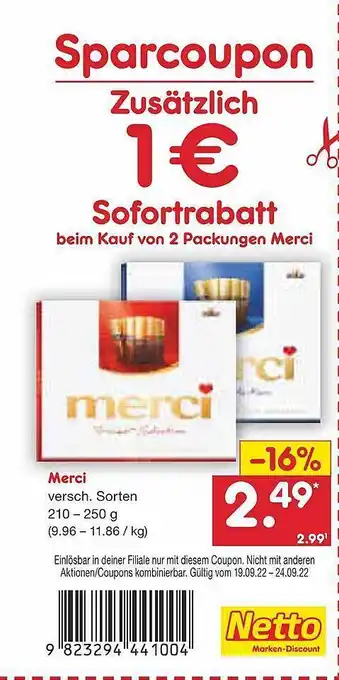 Netto Marken-Discount Merci verschiedene sorten Angebot