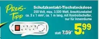 Repo Markt Schutzkontakt-tischsteckdose Angebot