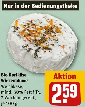 REWE Bio Dorfkäse Wiesenblume 100 g Angebot