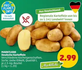 PENNY Marktliebe Deutsche Kartoffeln 2,5 kg Beutel Angebot