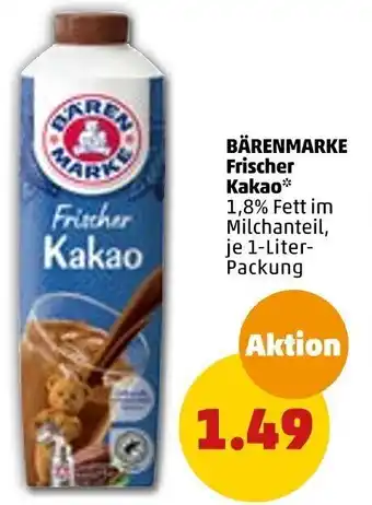 PENNY Bärenmarke Frischer Kakao 1 Liter Packung Angebot