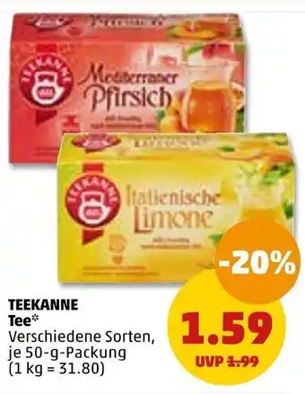 PENNY Teekanne Tee 50 g Packung Angebot