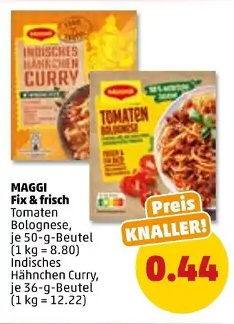 PENNY Maggi Fix & Frisch 50/36 g Beutel Angebot