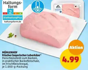 PENNY Mühlenhof Frischer Bayerischer Leberkäse 1000 g Packung Angebot