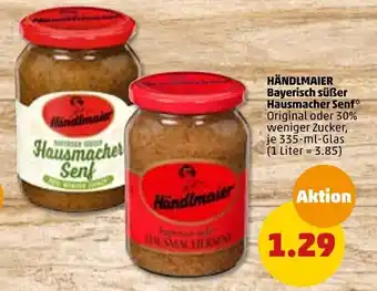 PENNY Händlmaier Bayerisch süßer Hausmacher Senf 335 ml Glas Angebot