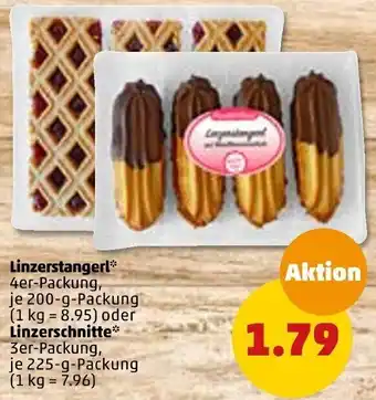 PENNY Linzerstangerl 200 g oder Linzerschnitte 225 g Packung Angebot