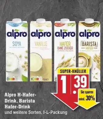 Scheck-in-Center Alpro h-hafer-drink, barista hafer-drink Angebot