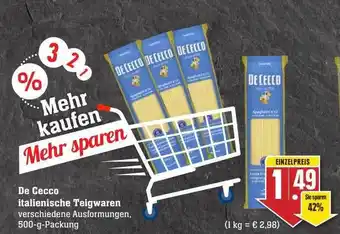 Scheck-in-Center De cecco italienische teigwaren Angebot