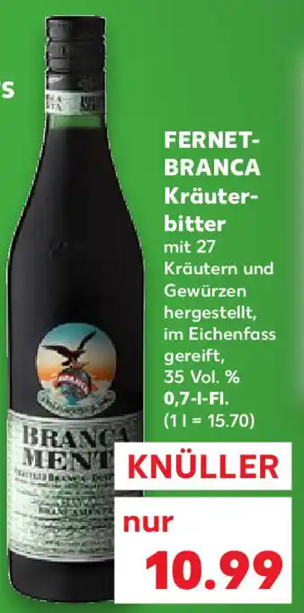 Kaufland Fernetbranca Kräuterbitter 0,7 L-Fl. Angebot