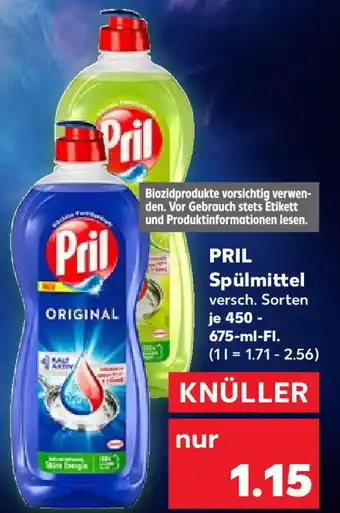 Kaufland Pril Spülmittel 450-675 ml Fl. Angebot