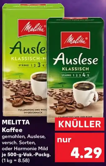 Kaufland Melitta Kaffee 500 g Vak. Packg. Angebot