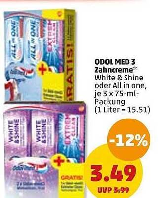 PENNY Odol med 3 zahncreme Angebot