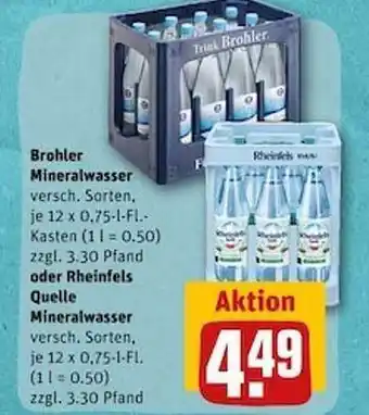 REWE Brohler oder rheinfels quelle mineralwasser Angebot