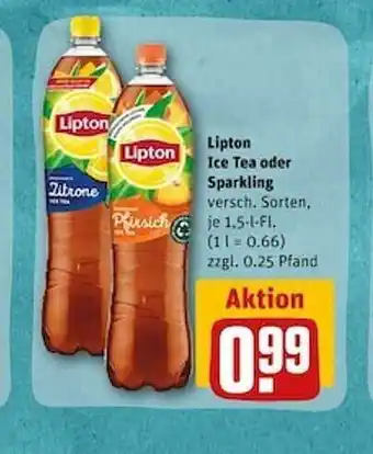 REWE Lipton ice tea oder sparkling Angebot