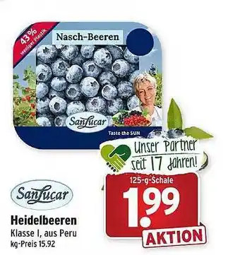 Wasgau Sanlucar heidelbeeren Angebot