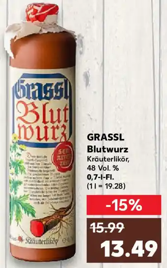 Kaufland Grassl Blutwurz 0,7 L-Fl. Angebot