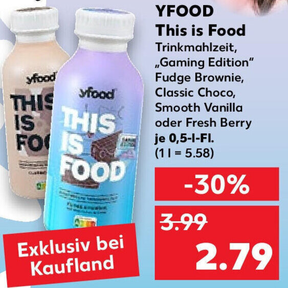 YFood This Is Food Trinkmahlzeit 0 5 L Fl Angebot Bei Kaufland