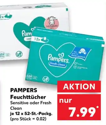 Kaufland Pampers Feuchttücher 12x52 St. Packg. Angebot