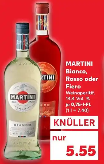 Kaufland Martini Bianco, Rosso oder Fiero 0,75 L Fl. Angebot