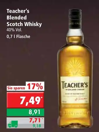 L. STROETMANN GROSSMARKT Teacher's Blended Scotch Whisky 0,7L Angebot