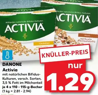 Kaufland Danone Activia 4x110-115 g Becher Angebot