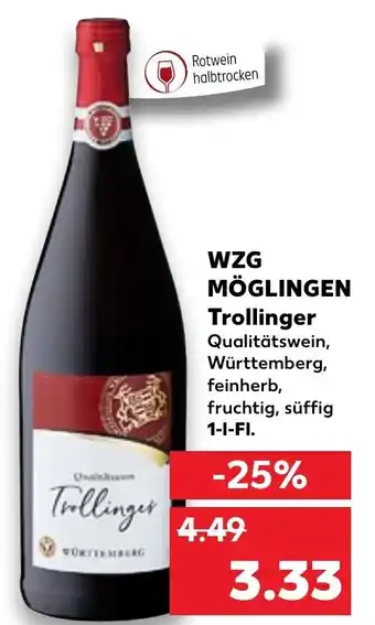 Kaufland WZG Möglingen Trollinger 1 L-Fl. Angebot