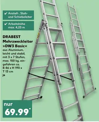 Kaufland Drabest Mehrzweckleiter ,,DW3 Basic" Angebot