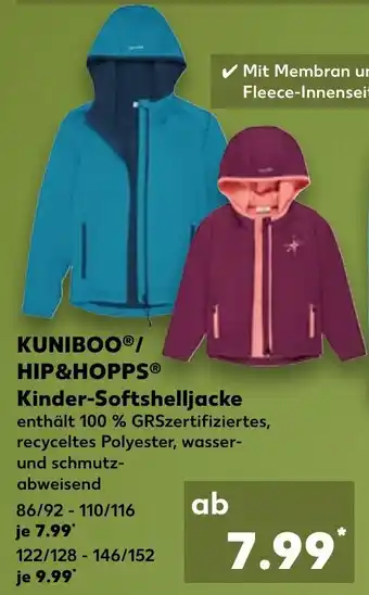 Kaufland Kuniboo/Hip&Hopps Kinder Softshelljacke Angebot