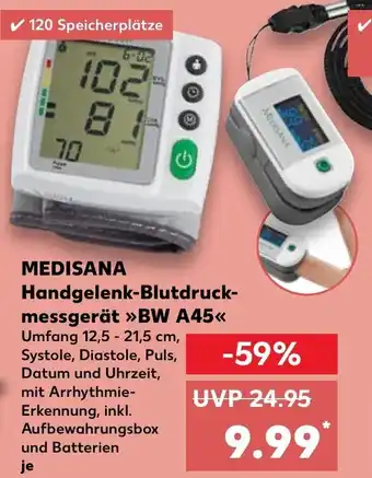 Kaufland Medisana Handgelenk Blutdruckmessgerät ,,BW A45" Angebot