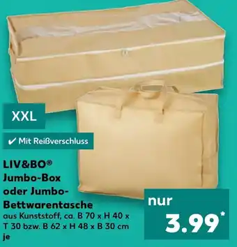 Kaufland Liv&Bo Jumbo Box oder Jumbo Bettwarentasche Angebot