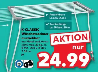 Kaufland K-Classic Wäschetrockner ausziehbar Angebot