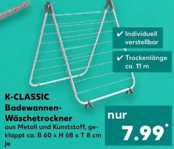 Kaufland K-Classic Badewannen Wäschetrockner Angebot