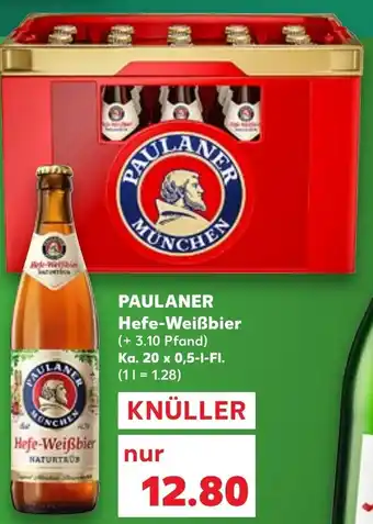 Kaufland Paulaner Hefe Weißbier 20x0,5 L-Fl. Angebot