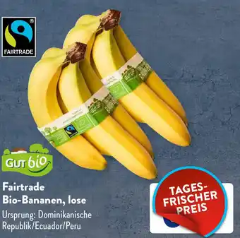 Aldi Süd Fairtrade Bio Bananen, lose Angebot