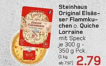 akzenta Steinhaus original elsässer flammkuchen quiche lorraine Angebot