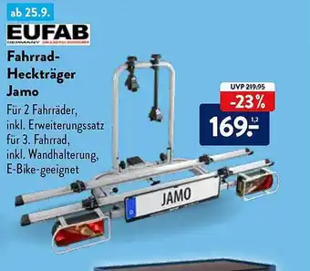 Aldi Nord Eufab fahrrad-heckträger jamo Angebot