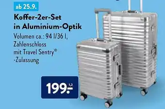 Aldi Nord Koffer-2er-set in aluminium-optik Angebot