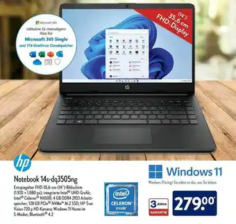 Aldi Nord Hp notebook 14s-dq3505ng Angebot