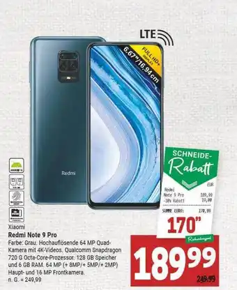 Marktkauf Xiaomi redmi note 9 pro Angebot