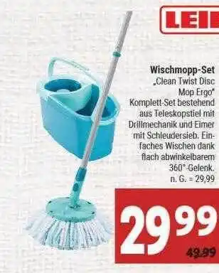 Marktkauf Leifheit wischmopp-set „clean twist disc mop ergo“ Angebot