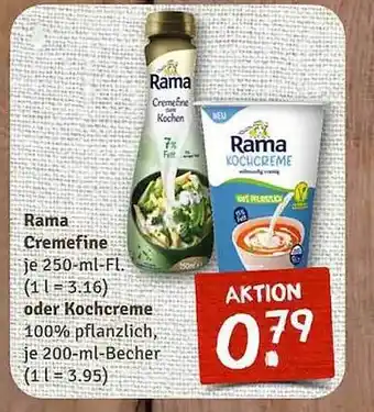 nahkauf Rama cremefine oder kochcreme Angebot