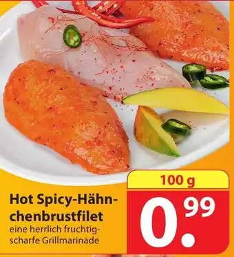 Famila Nord Ost Hot Spicy Hähnchenbrustfilet 100g Angebot