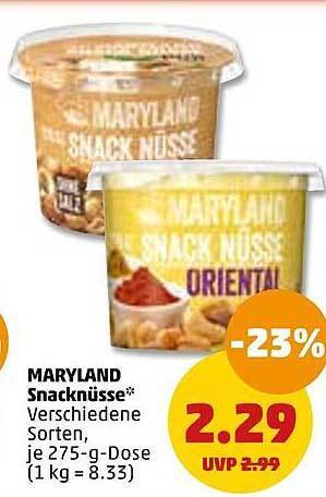 PENNY Maryland snacknüsse Angebot