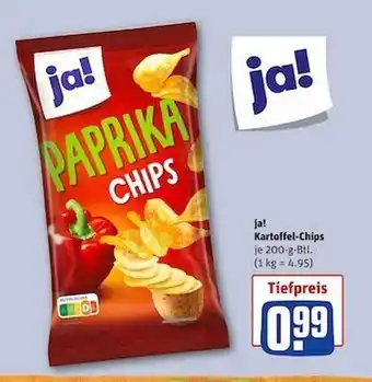 REWE Ja! kartoffel-chips Angebot