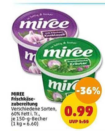 PENNY Miree frischkäsezubereitung Angebot